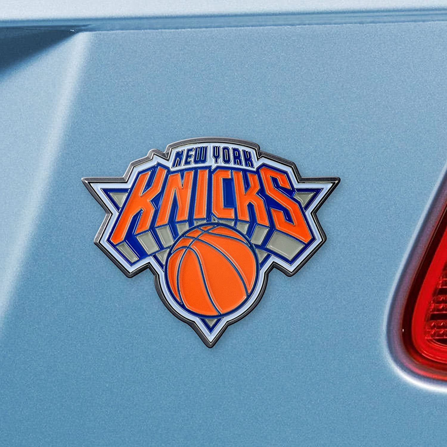 New York Knicks Solid Metal Color Auto Emblem