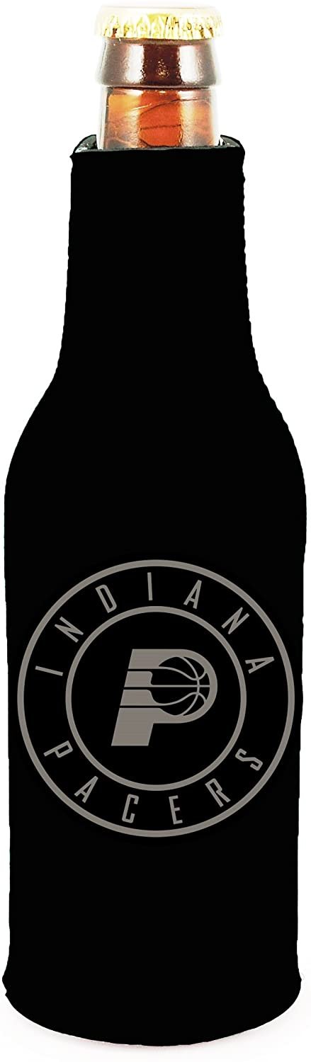 Indiana Pacers 2-Pack Zipper Bottle Tonal Black Beverage Insulator Neoprene Holder Cooler Basketball