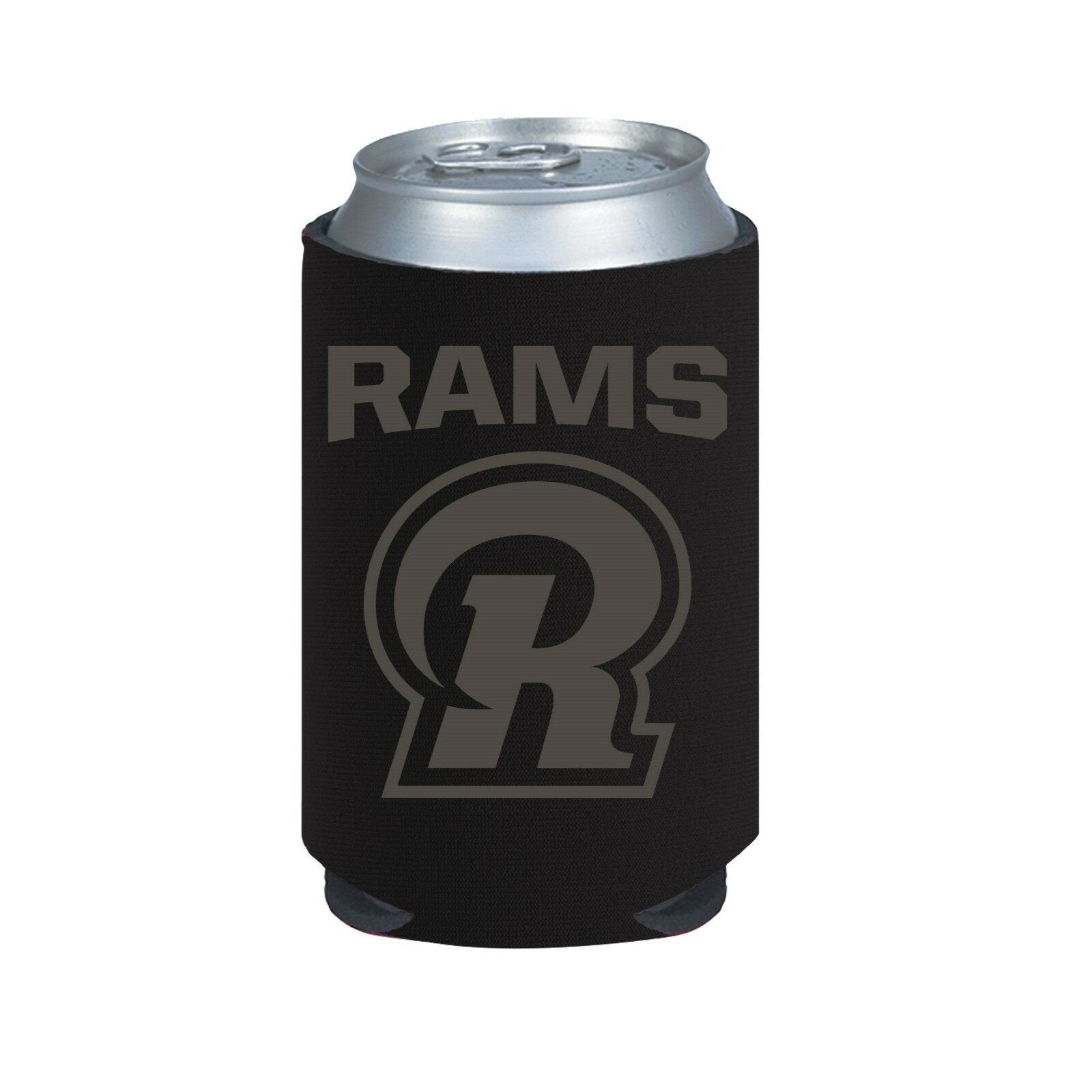 Los Angeles Rams 2-Pack BLACK TONAL CAN Koozie Neoprene Holder Cooler Football