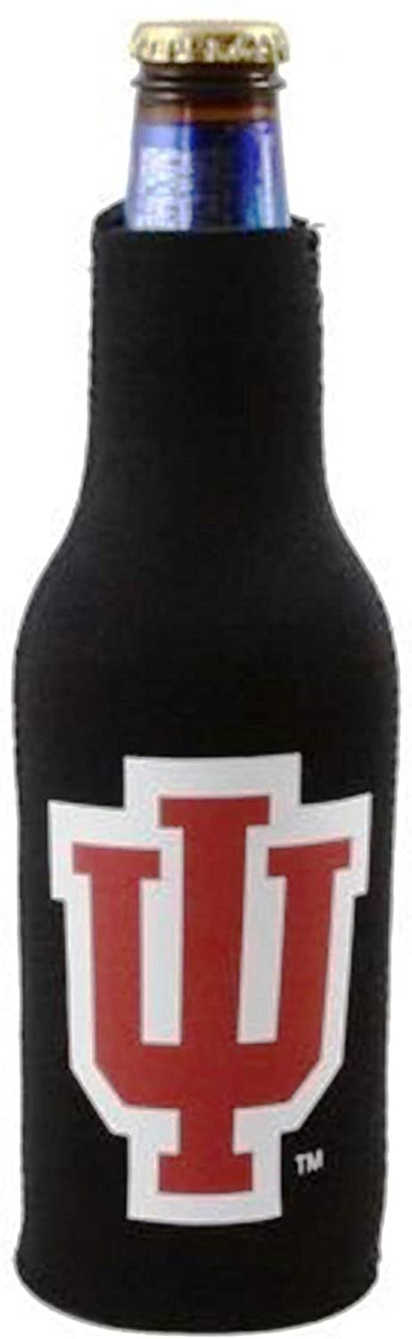 Indiana Hoosiers Black 2-Pack Zipper Bottle Neoprene Beverage Insulator Holder University of