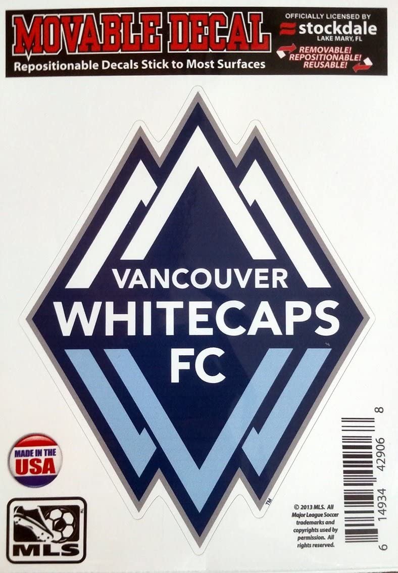 Vancouver Whitecaps FC 5" Vinyl Die Cut Decal Sticker Repositionable MLS Soccer Football Club