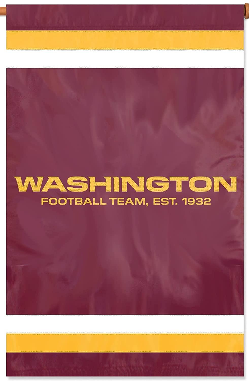 Washington Football Team Commanders Flag Banner Premium 2-Sided 28x44 Applique Embroidered Outdoor House
