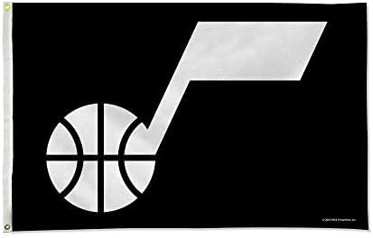 Utah Jazz 3x5 Feet Flag Banner, Logo Design, Metal Grommets, Single Sided, Indoor or Outdoor Use