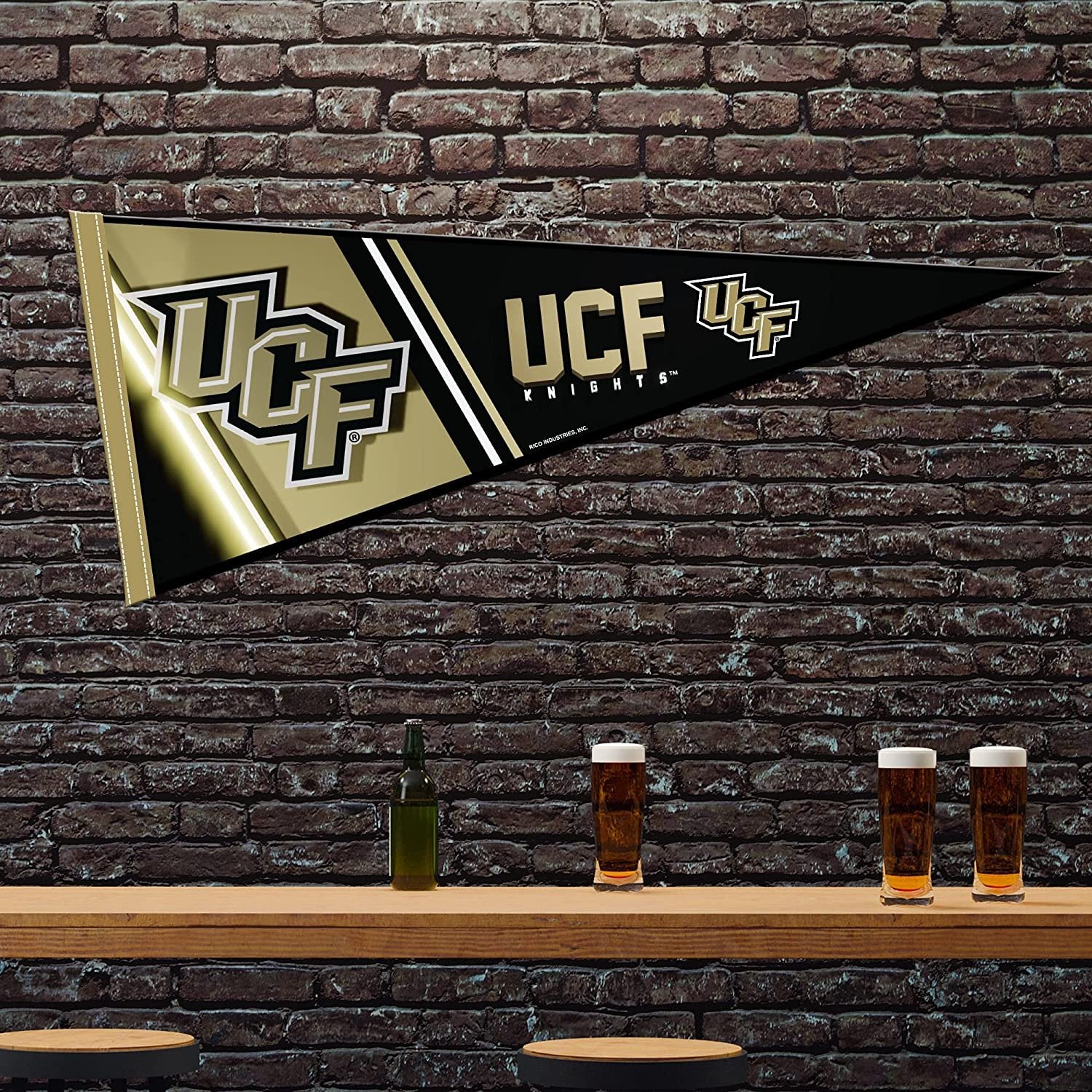 University of Central Florida UCF Knights Soft Felt Pennant, Primary Design, 12x30 Inch, Easy To Hang