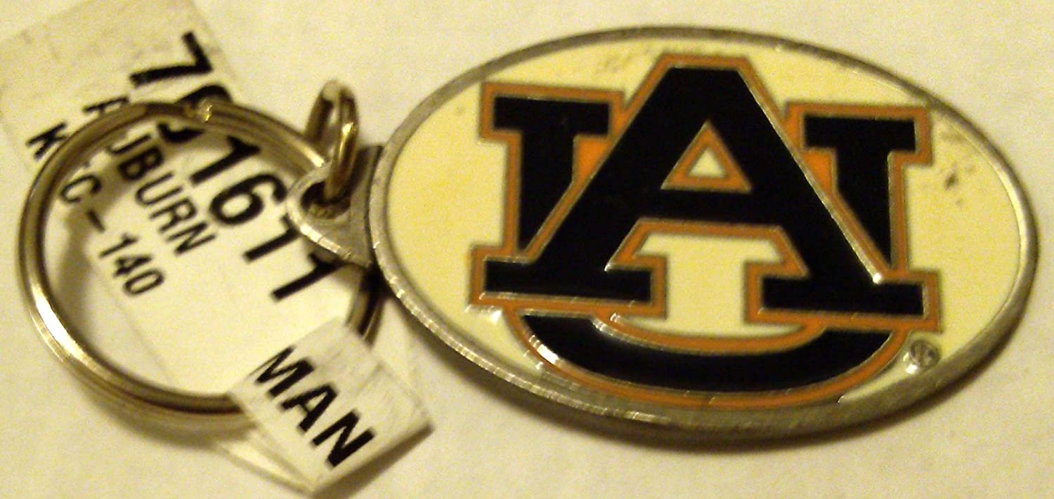 Auburn Tigers Pewter Medallion Keychain Key Chain University of