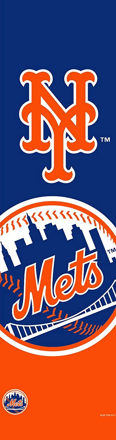 New York Mets Door Banner Flag, 84 x 24 Inch, Elastic Straps on Back, House or Office
