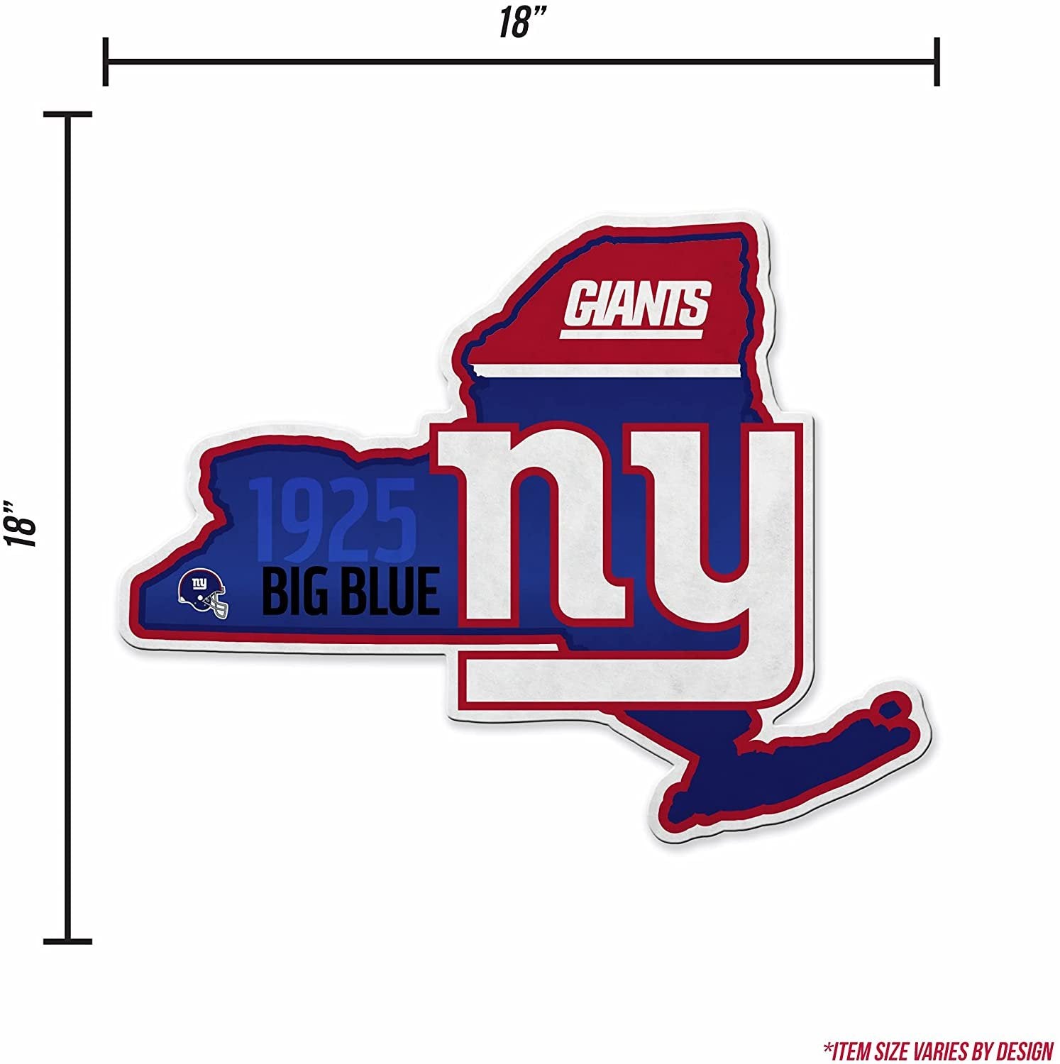 New York Giants Pennant State Shape 18 Inch Soft Felt