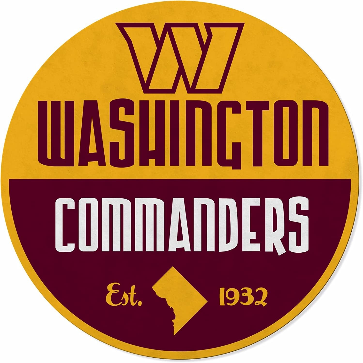 Washington Commanders Classic Shape Cut Pennant Soft Felt 18 Inch