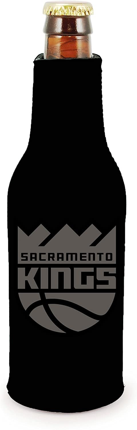 Sacramento Kings 2-Pack Tonal Black Design Zipper Bottle Neoprene Beverage Insulator Holder Basketball