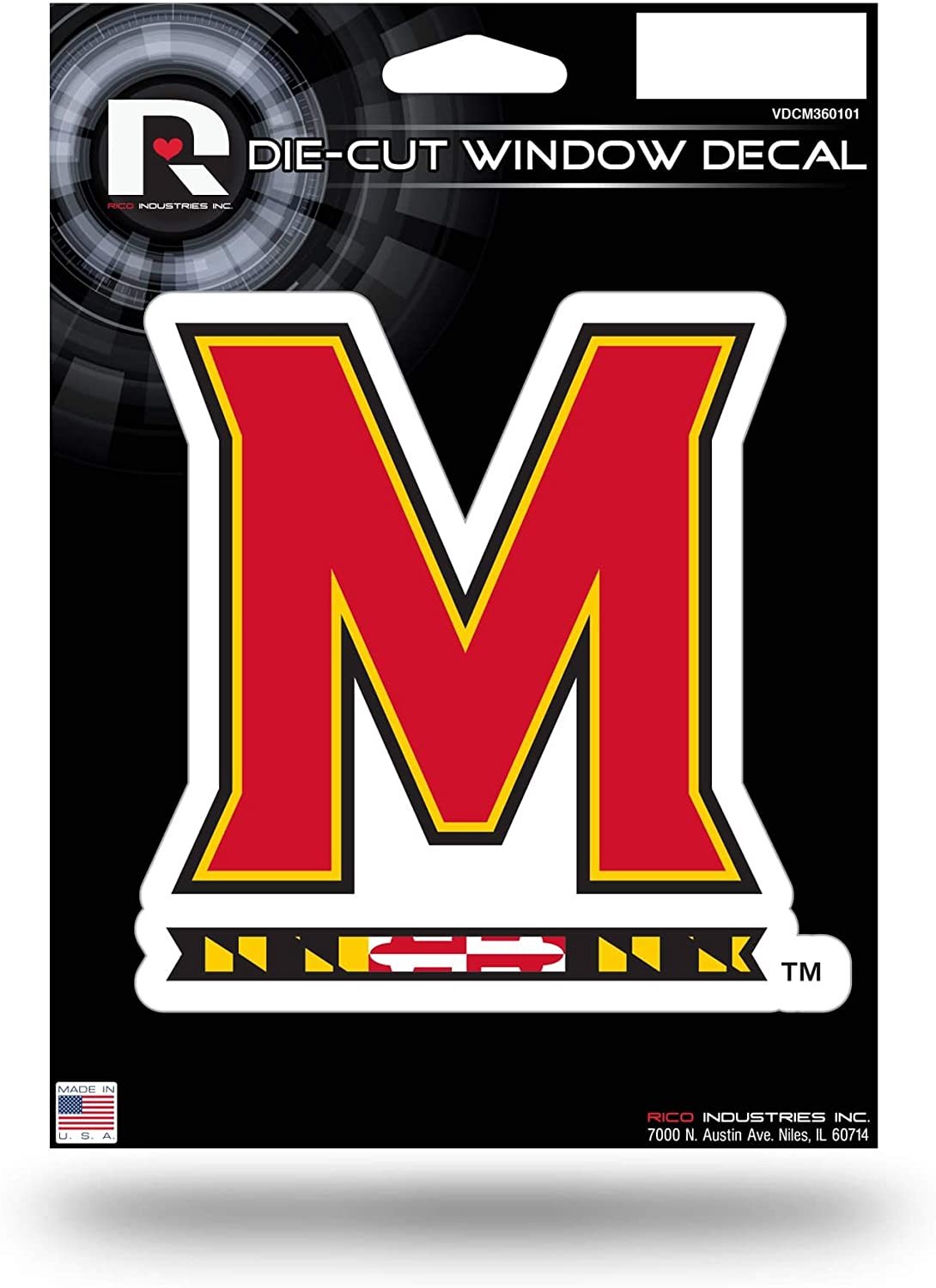 University of Maryland Terrapins 5 Inch Die Cut Flat Vinyl Decal Sticker Adhesive Backing