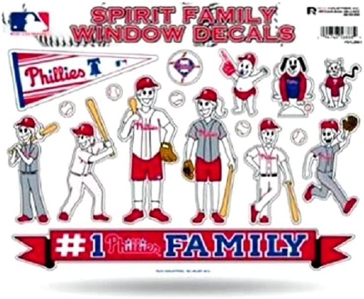 Philadelphia Phillies Spirit Family Decal Sheet, 8.5 x 11-inches