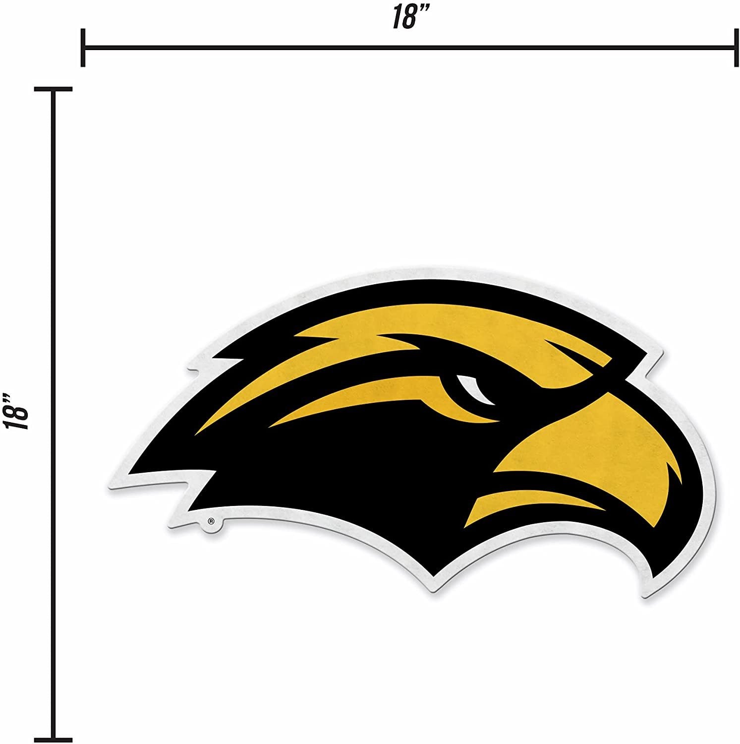 Rico Industries NCAA Southern Mississippi Golden Eagles Primary Logo Shape Cut Pennant