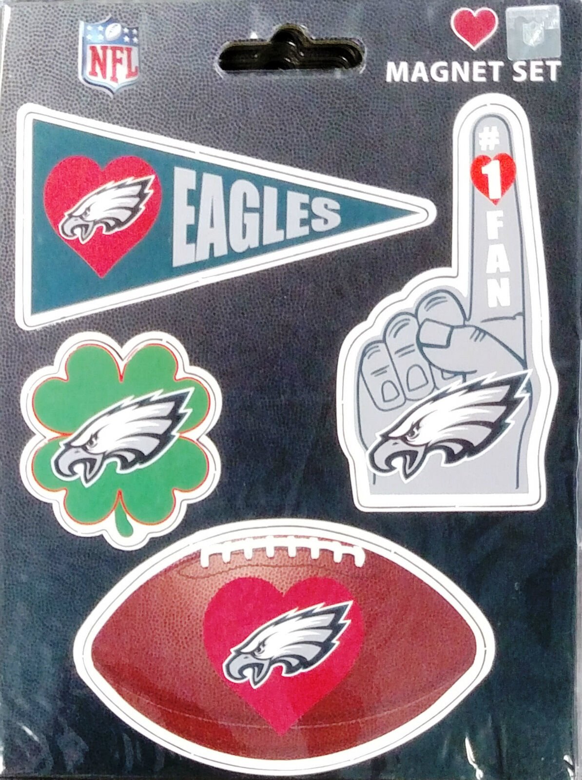 Philadelphia Eagles 4-Pack Team Magnet Sheet Auto Home Heavy Duty Football