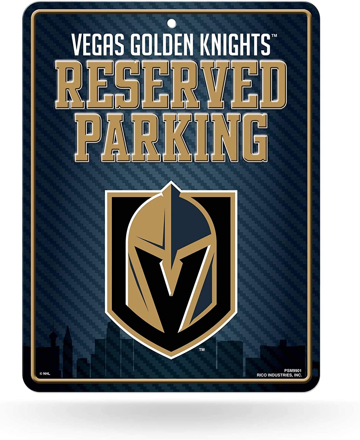 Vegas Golden Knights Metal Parking Wall Sign, 8.5x11 Inch