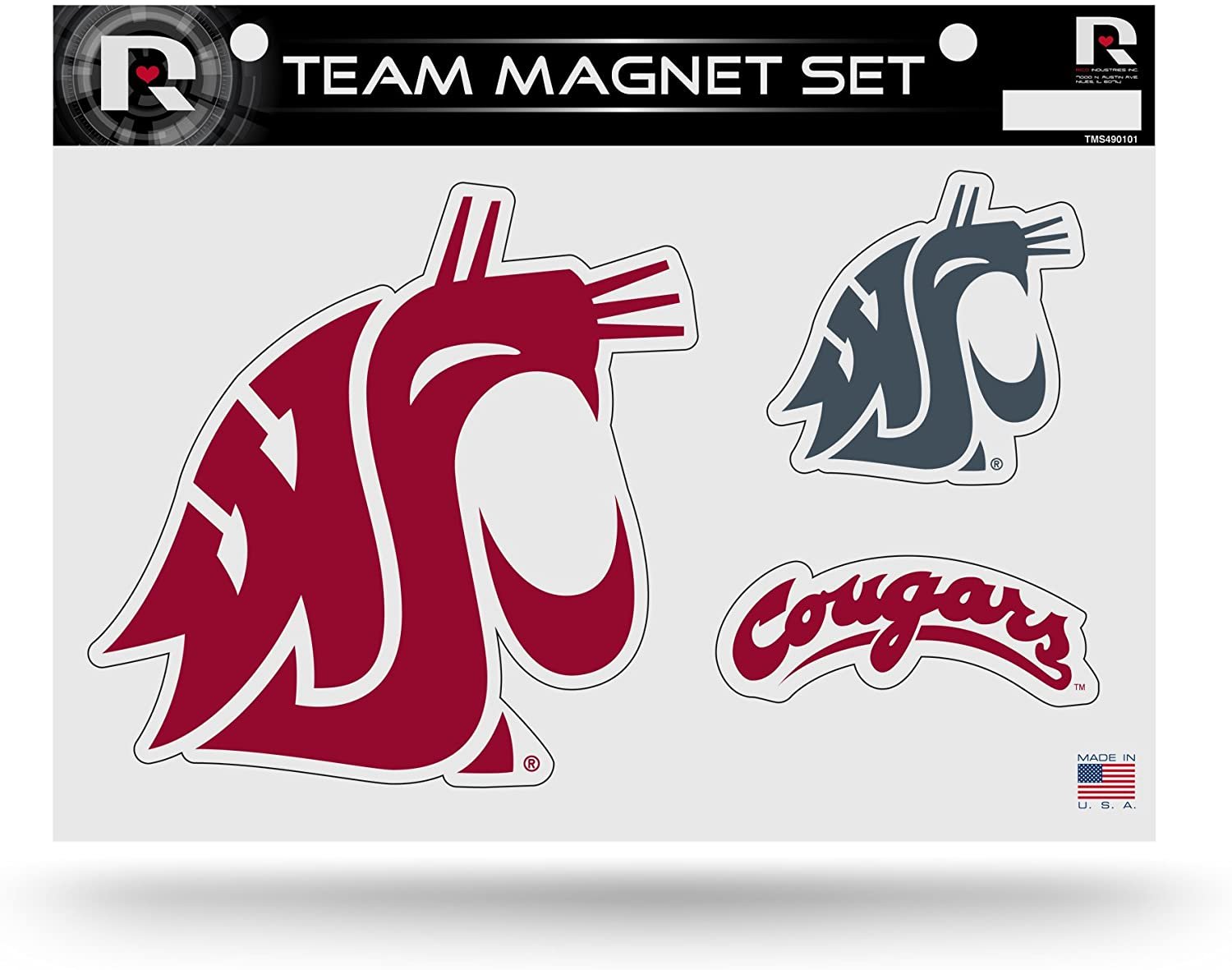 Washington State University Cougars Multi Magnet Sheet Shape Cut 8x11 Inch