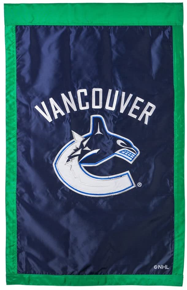 Vancouver Canucks Premium 2-sided House Banner Flag, Applique, 28x44 Inches