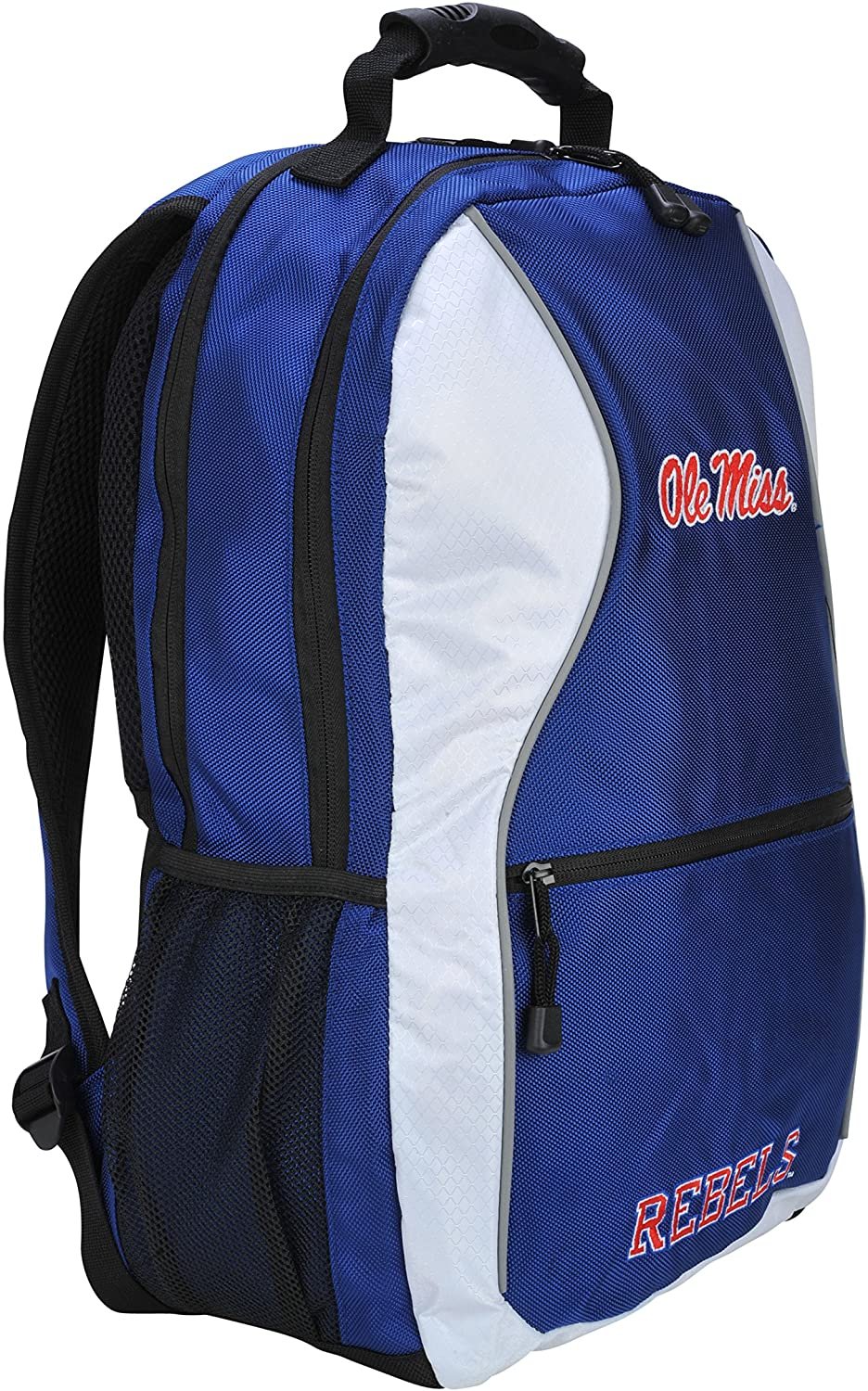 University of Mississippi Rebels Ole Miss Backpack Premium Heavy Duty Team Color Phenom Design, Adult 19x12x8 Inch