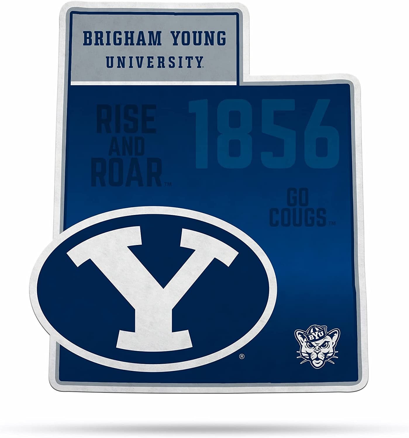 BYU Cougars Pennant State Shape 18 Inch Soft Felt Brigham Young University