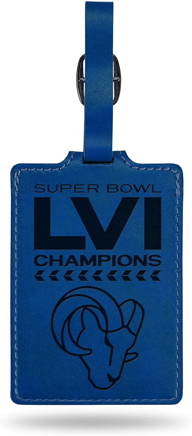 Rico Industries NFL 2022 Super Bowl LVI Champions Los Angeles Rams Laser Engraved Luggage Tag