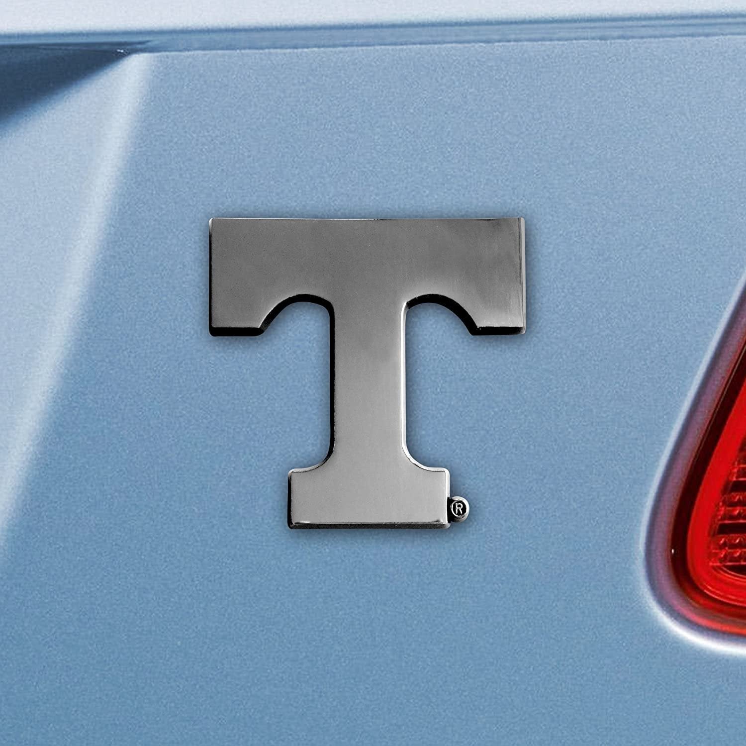 University of Tennessee Volunteers Premium Solid Metal Raised Auto Emblem, Shape Cut, Adhesive Backing