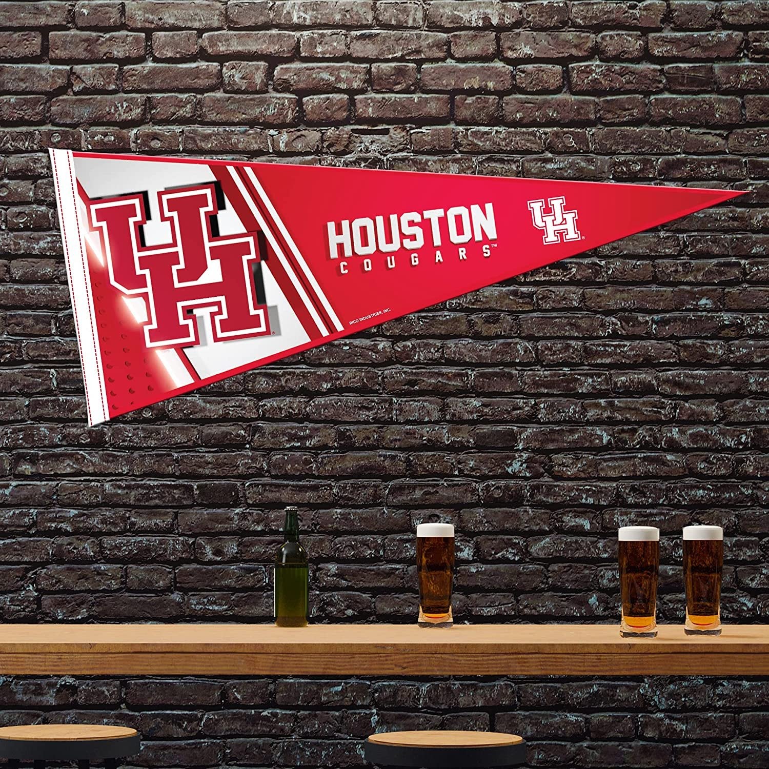 University of Houston Cougars Soft Felt Pennant, 12x30 Inch, Easy To Hang