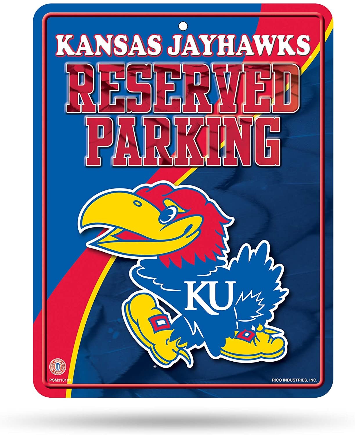 Kansas Jayhawks Metal Parking Sign