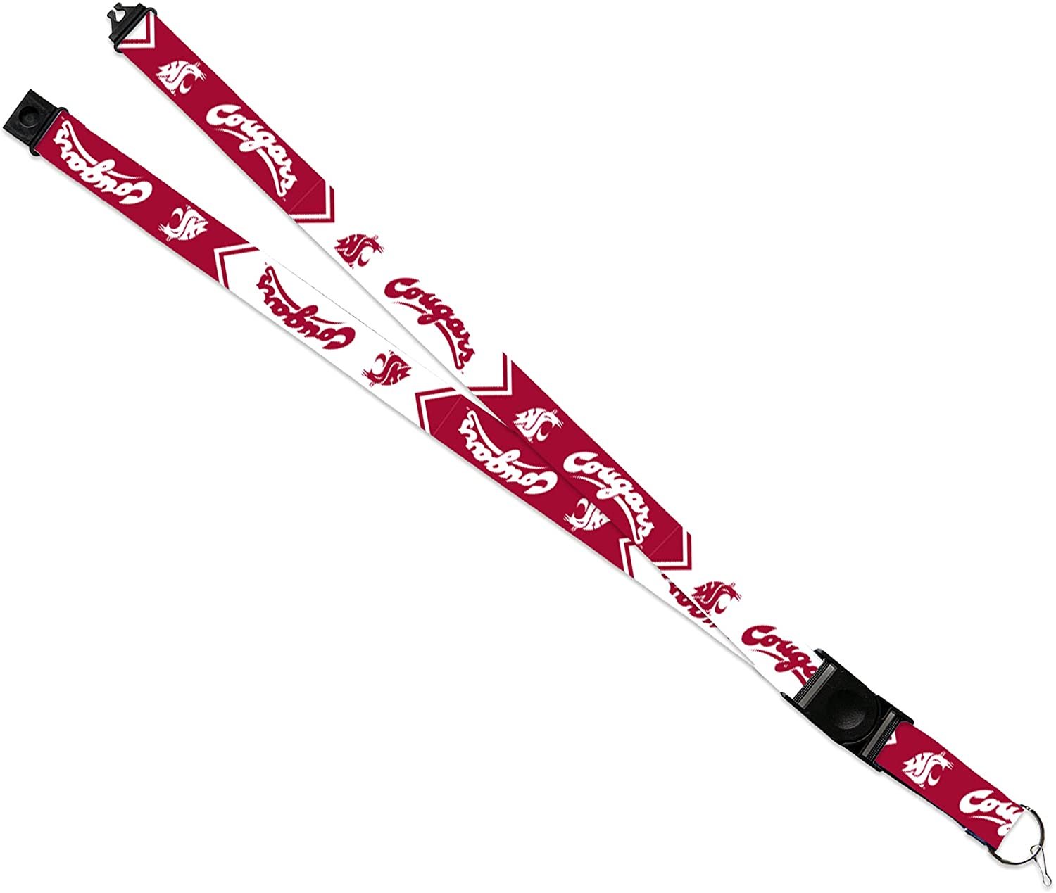 Washington State University Cougars Lanyard Keychain Double Sided Breakaway Safety Design Adult 18 Inch