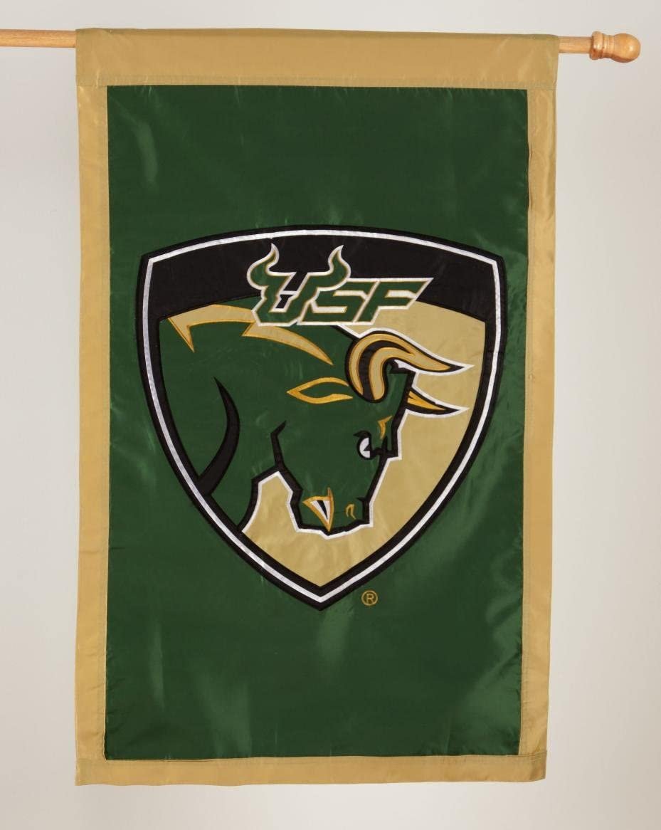 University of South Florida Bulls USF Premium Double Sided Banner Flag Applique 28x44 Inch Indoor Outdoor