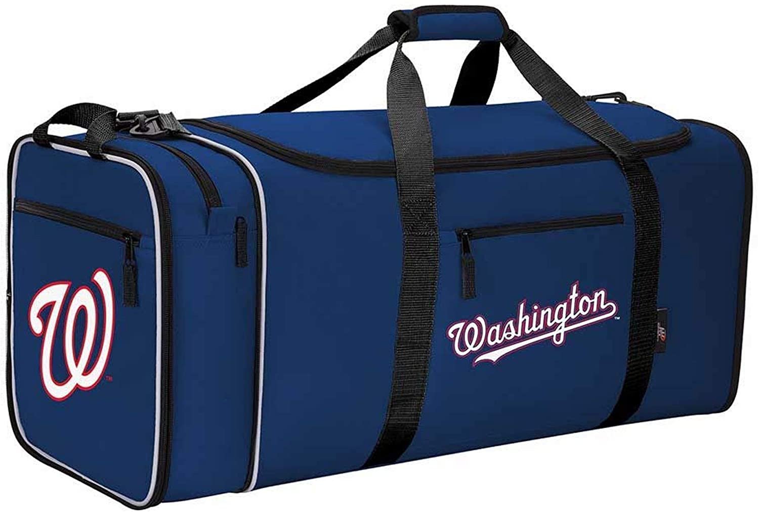 Washington Nationals Premium Duffel Bag Steal Design 28x11x12 Inch, Fold Up Zipper Design