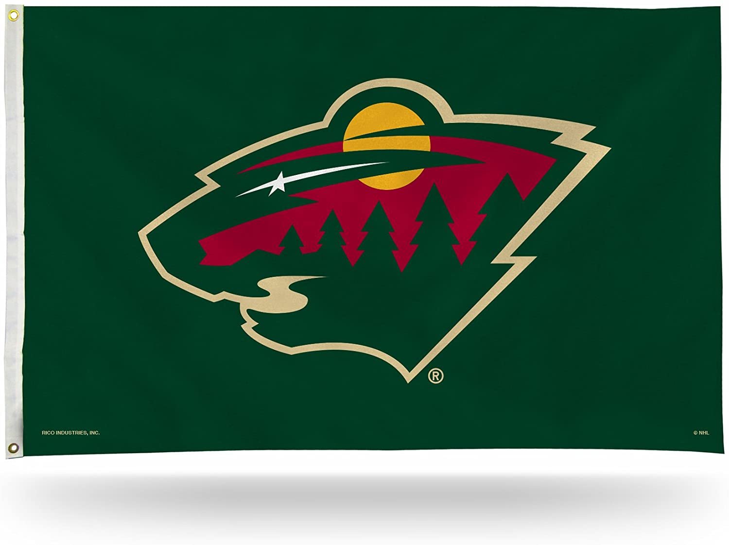 Minnesota Wild Premium 3x5 Feet Flag Banner, Logo Design, Metal Grommets, Outdoor Use, Single Sided