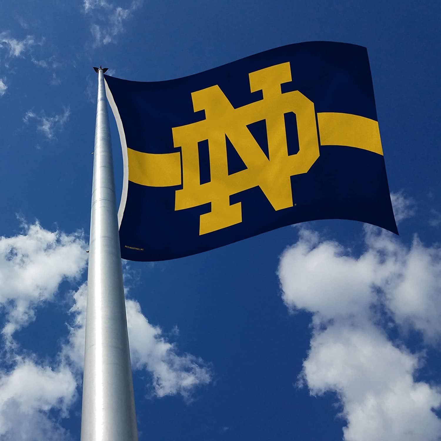 University of Notre Dame Fighting Irish Premium 3x5 Feet Flag Banner, Striped Design, Metal Grommets, Outdoor Use, Single Sided