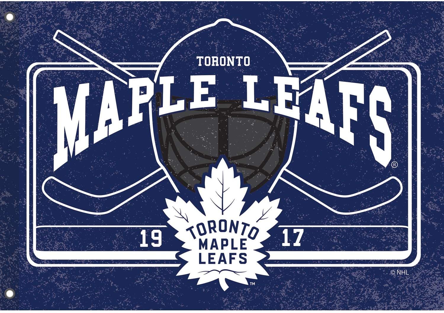 Toronto Maple Leafs Premium Double Sided Flag Banner, Estate Style, Linen, 36x52 Inch