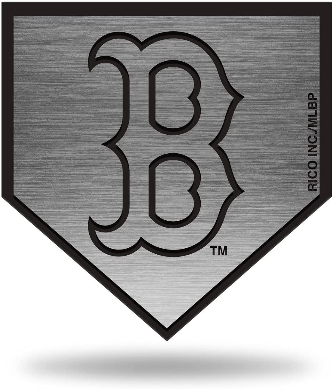 Boston Red Sox Auto Emblem Decal Premium Solid Metal Antique Nickel Design Raised Baseball