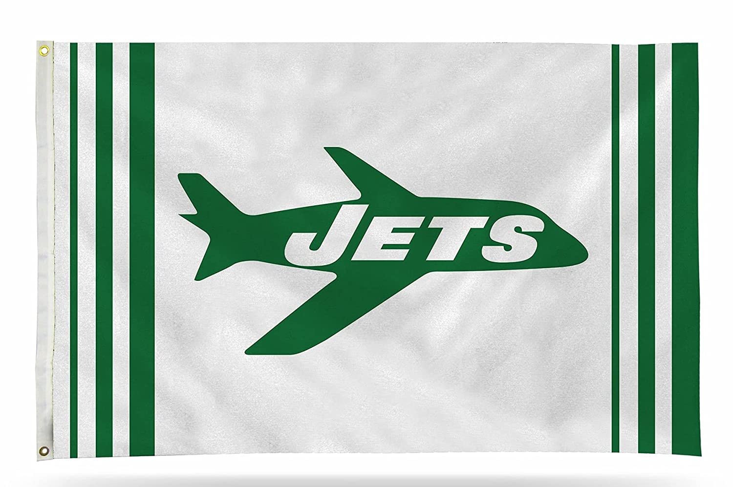 New York Jets Premium 3x5 Feet Flag Banner, Retro Logo, Metal Grommets, Outdoor Indoor, Single Sided