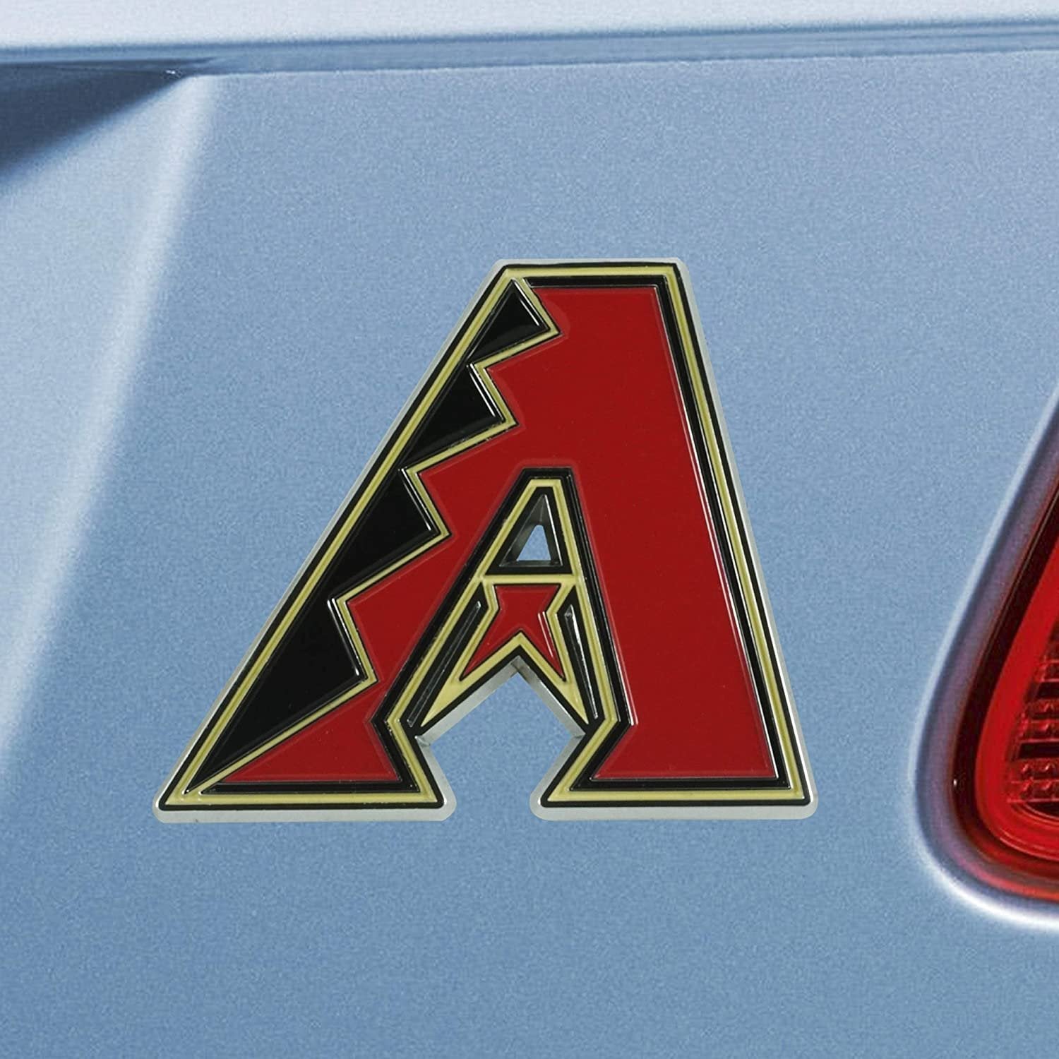 Arizona Diamondbacks Solid Metal Color Auto Emblem Raised Decal Adhesive Tape Backing