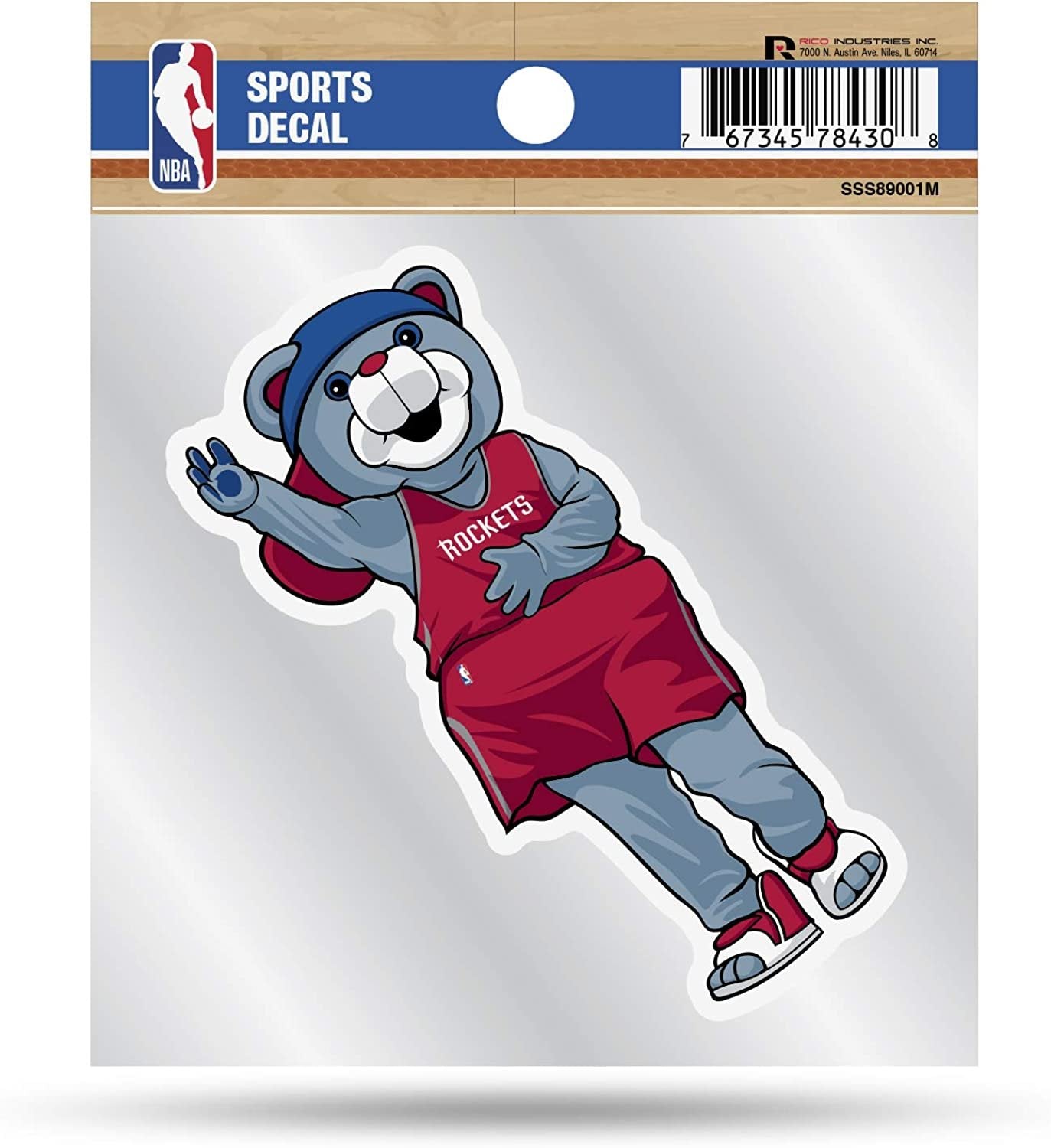 Houston Rockets 4x4 Decal Sticker Mascot Logo Premium with Clear Backing Flat Vinyl Auto Home NBA