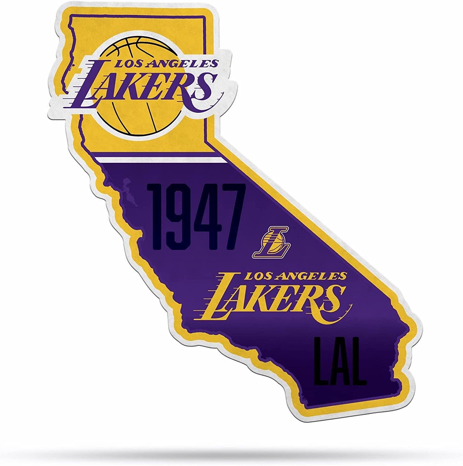 Rico Los Angeles Lakers 18" State Shape Pennant SSP82001S Lakers 18" State Shape Pennant