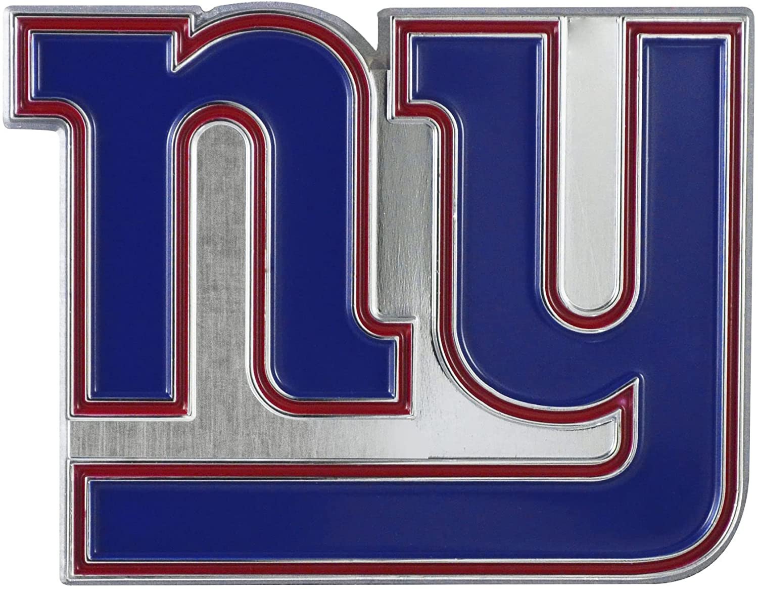 New York Giants Solid Metal Color Auto Emblem Raised Decal Adhesive Tape Backing