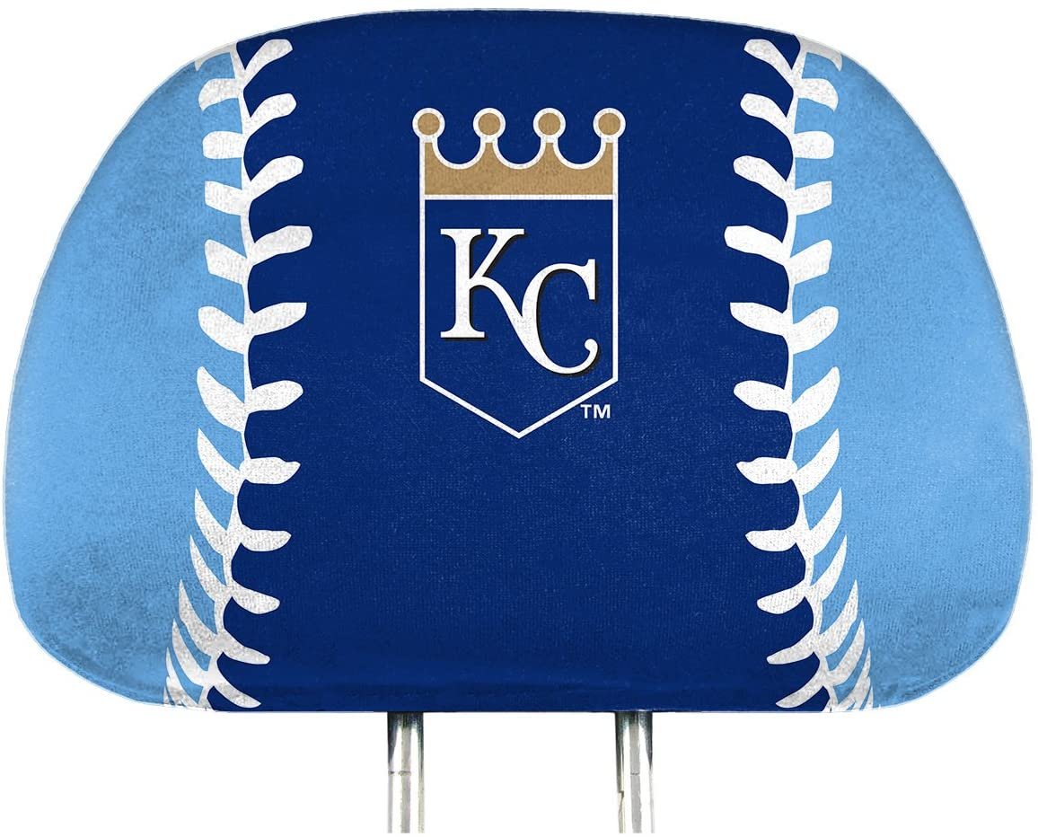 Kansas City Royals Premium Pair of Auto Head Rest Covers, Full Color Printed, Elastic, 10x14 Inch