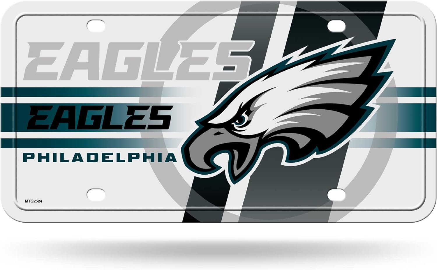 Philadelphia Eagles Metal Auto Tag License Plate, 12x6 Inch, Novelty, Great for Auto, Home or Office