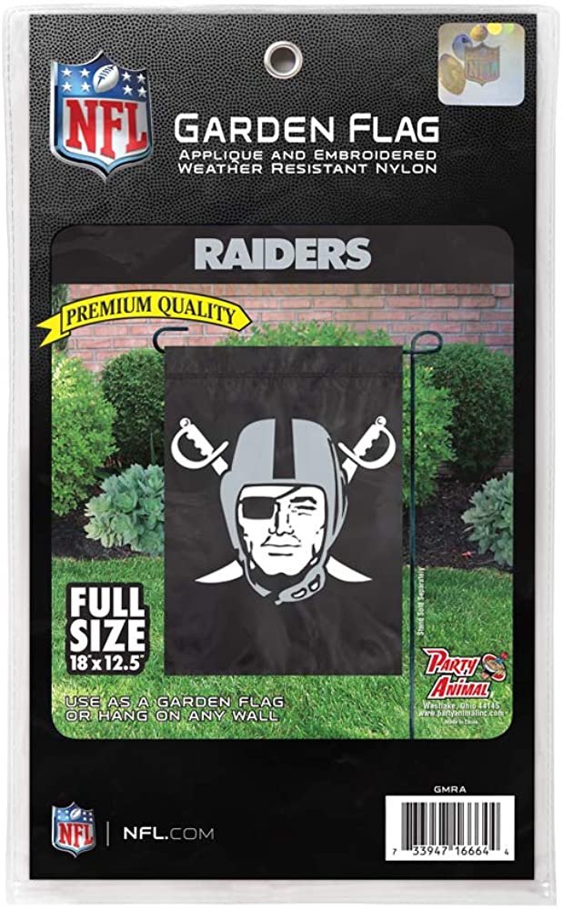 Las Vegas Raiders Premium Garden Flag Banner, Embroidered, 13x18 Inch