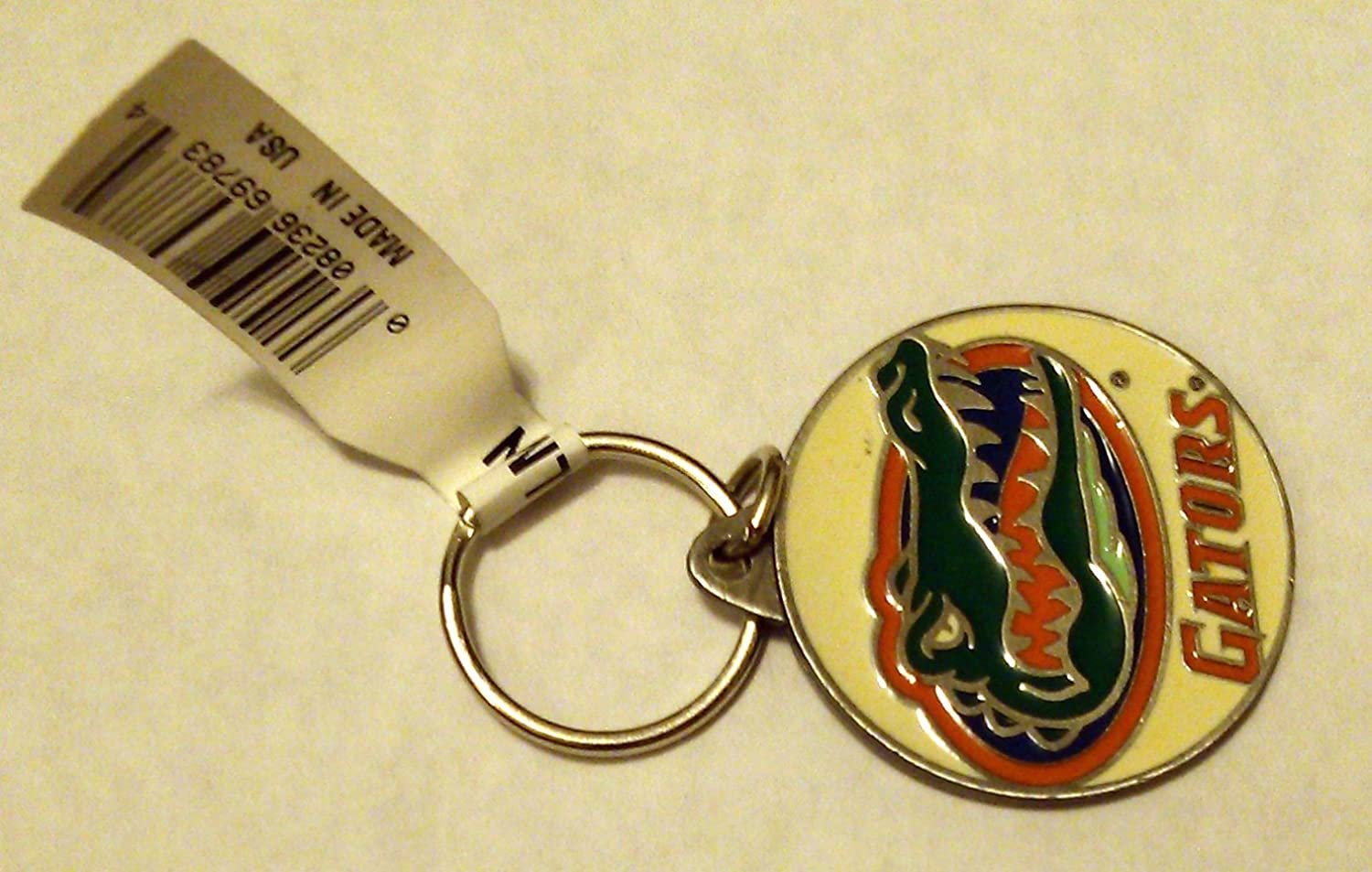 Florida Gators PREMIUM Pewter Medallion Keychain Key Chain University of
