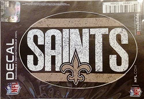 New Orleans Saints 5"x7" VINTAGE Repositionable Vinyl Decal Auto Home Football