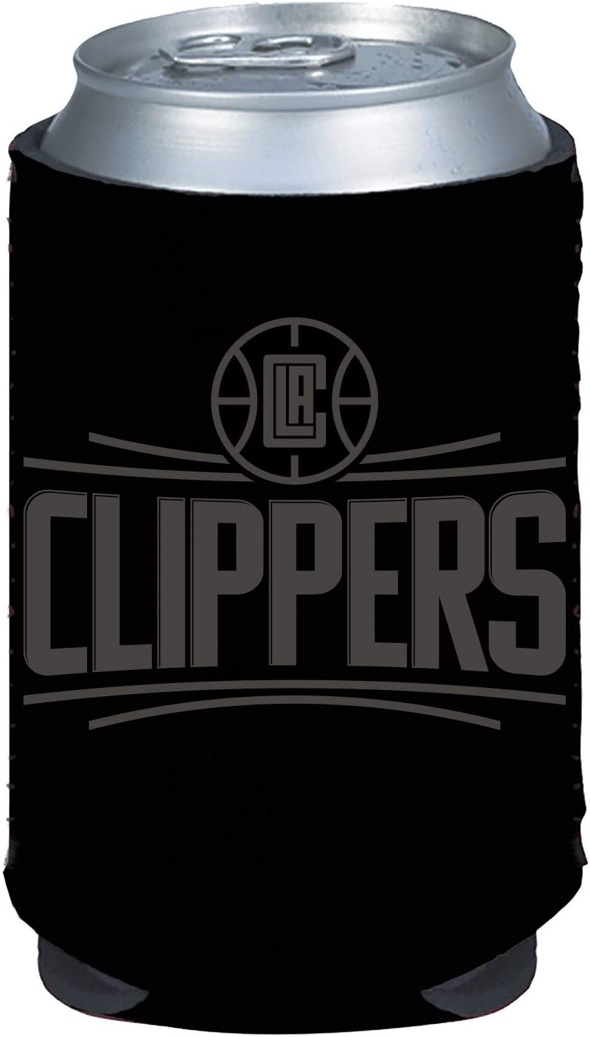 Los Angeles Clippers 2-Pack Tonal Black Design 12oz CAN Neoprene Beverage Insulator Holder Cooler Basketball
