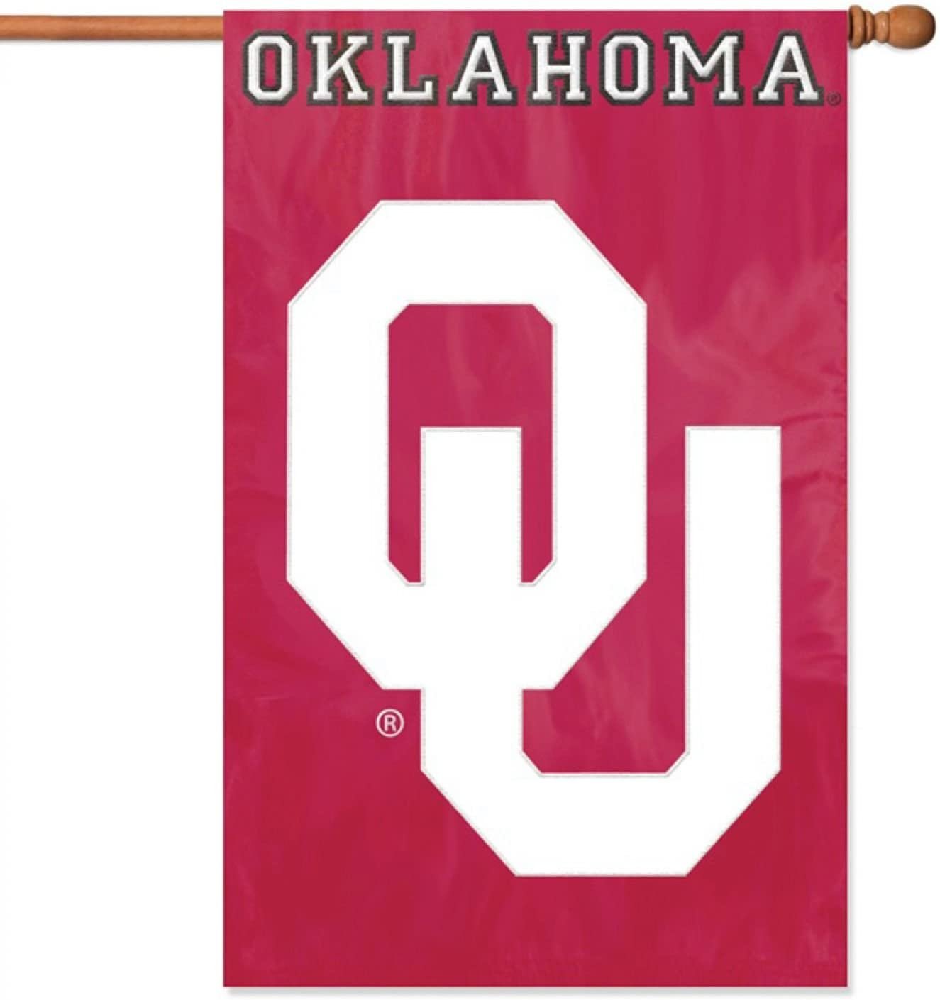 University of Oklahoma Sooners Banner Flag Premium Double Sided Embroidered Applique 28x44 Inch