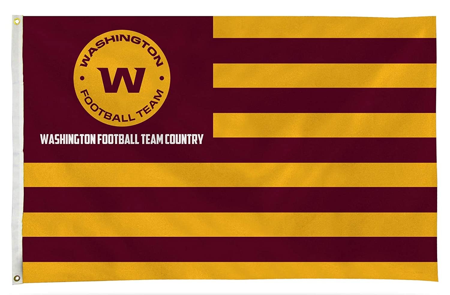 Washington Football Team Commanders Premium 3x5 Feet Flag Banner, Retro Design, Metal Grommets, Outdoor Use, Single Sided