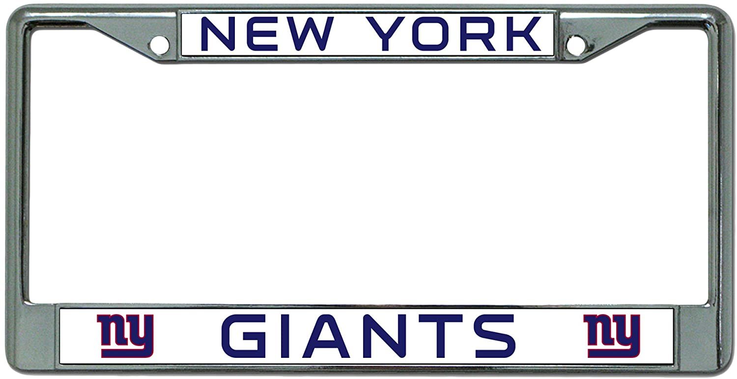 New York Giants Metal License Plate Frame Chrome Tag Cover, 12x6 Inch