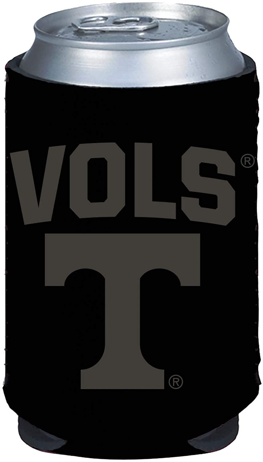 Tennessee Volunteers Tonal Black Design 2-Pack 12oz CAN Neoprene Beverage Insulator Holder Cooler University of