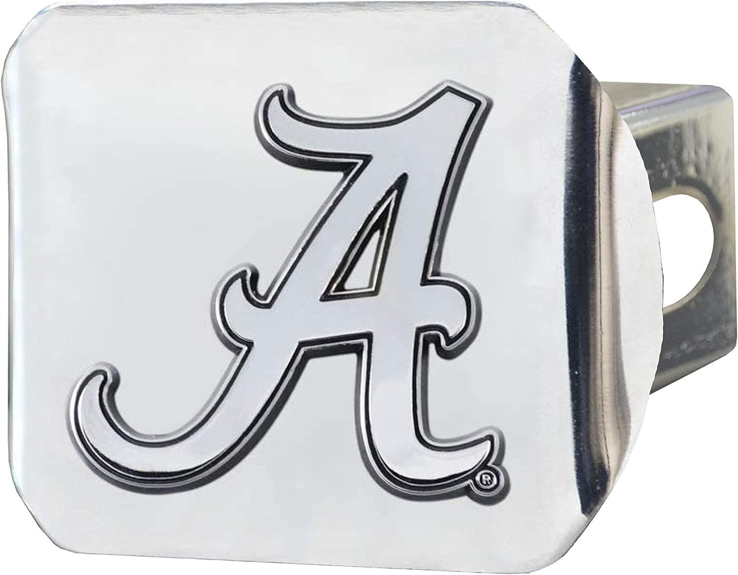 University of Alabama Crimson Tide Hitch Cover Solid Metal with Raised Chrome Metal Emblem 2" Square Type III