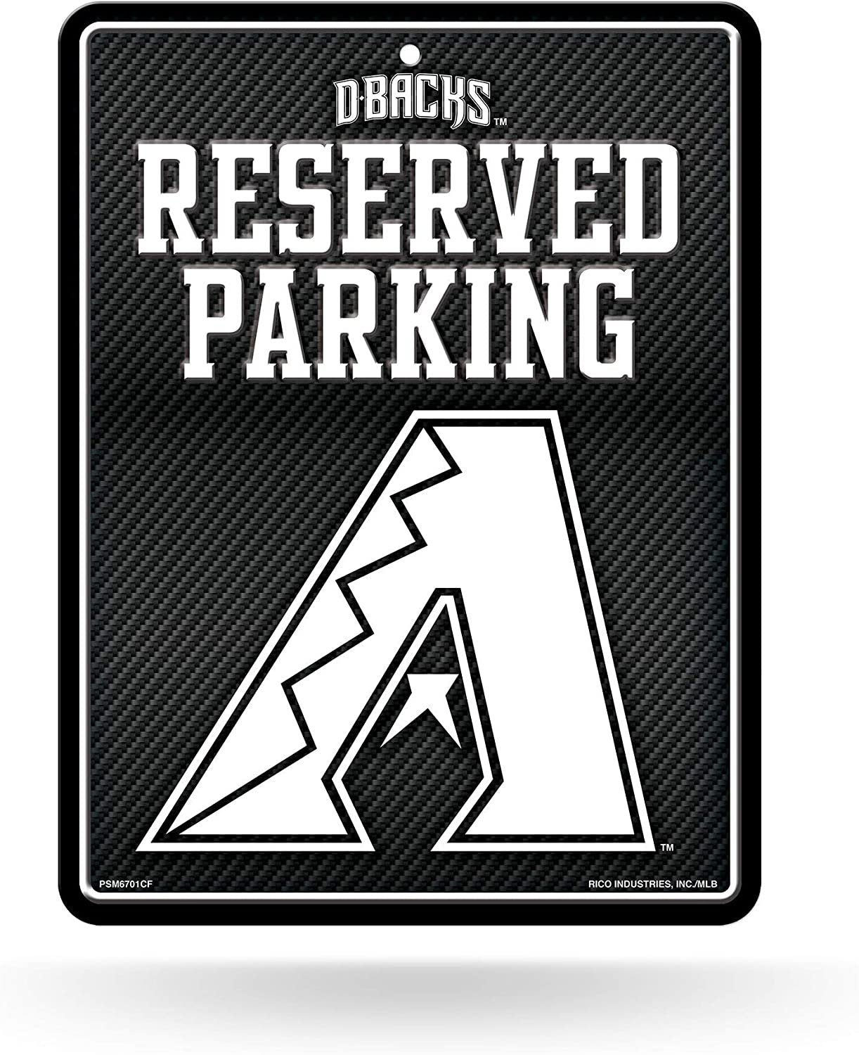 Arizona Diamondbacks Metal Parking Novelty Wall Sign 8.5 x 11 Inch Carbon Fiber Design